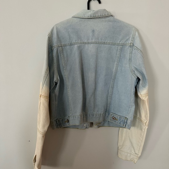 SHEIN Light Blue and Cream Jean Jacket - Picture 2 of 5